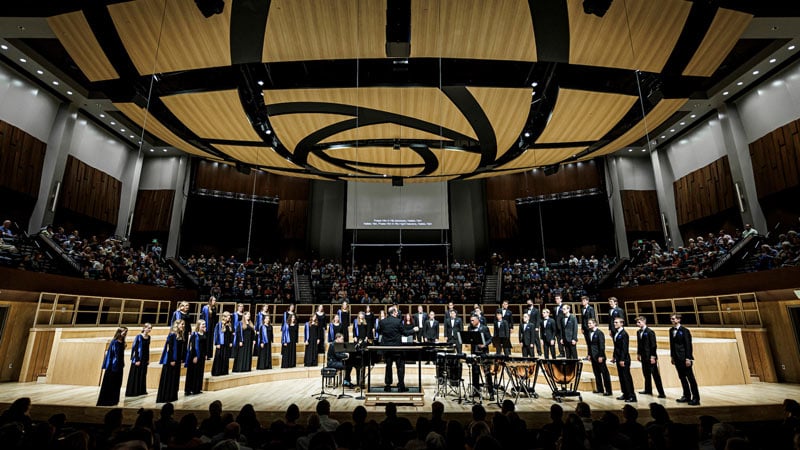 A choir performance at BYU