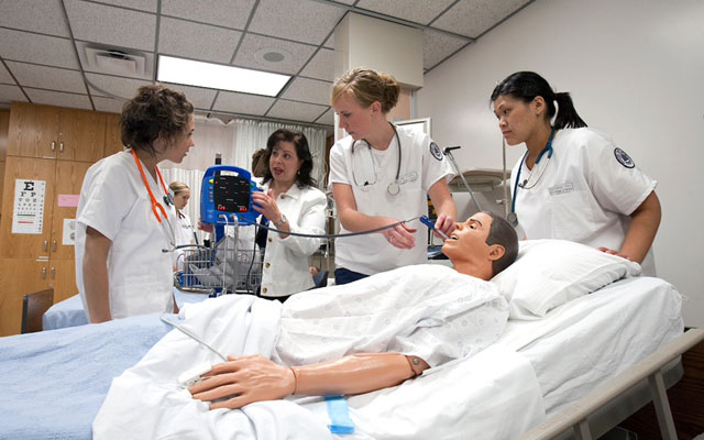 BYU students in a nursing class