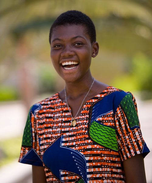 Young woman smiling at camera