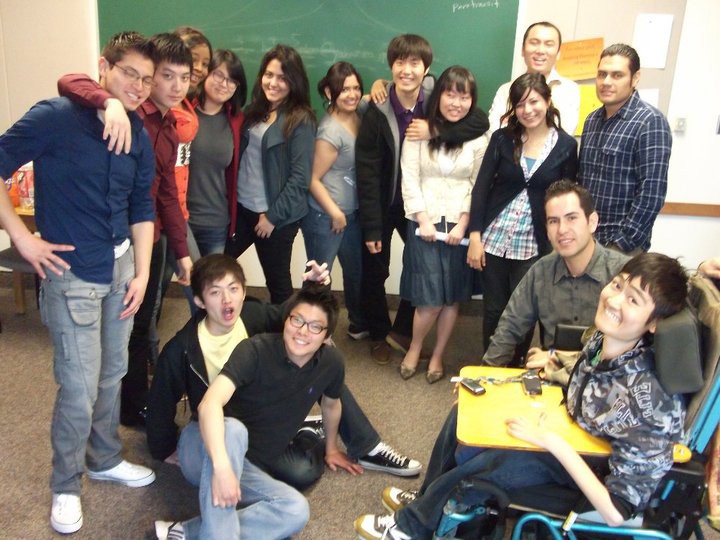 Dan Ito with a group of fellow students