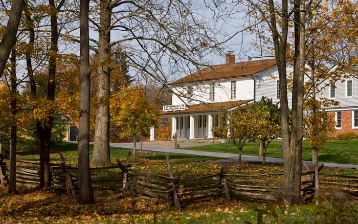 The Newel K. Whitney Store in the fall