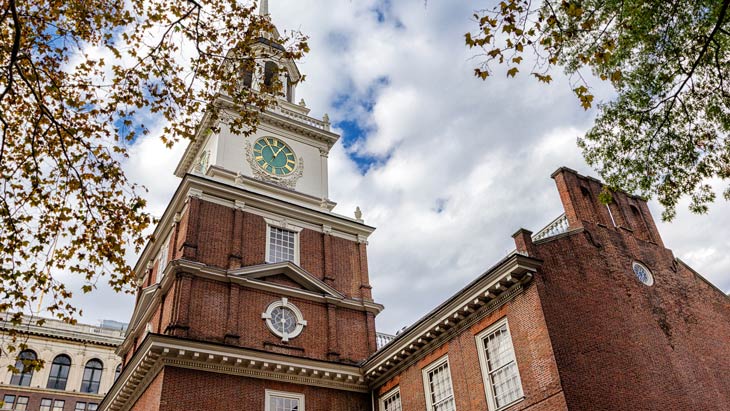 Independence Hall in Philadelphia was on the itinerary of BYU students experiencing US History.