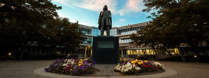Statue of Brigham Young on BYU campus