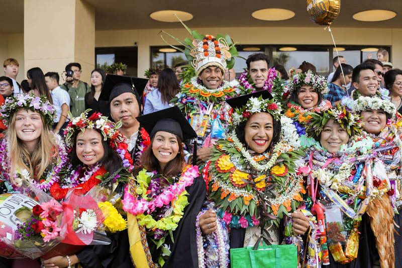 students graduating at BYU-Hawaii