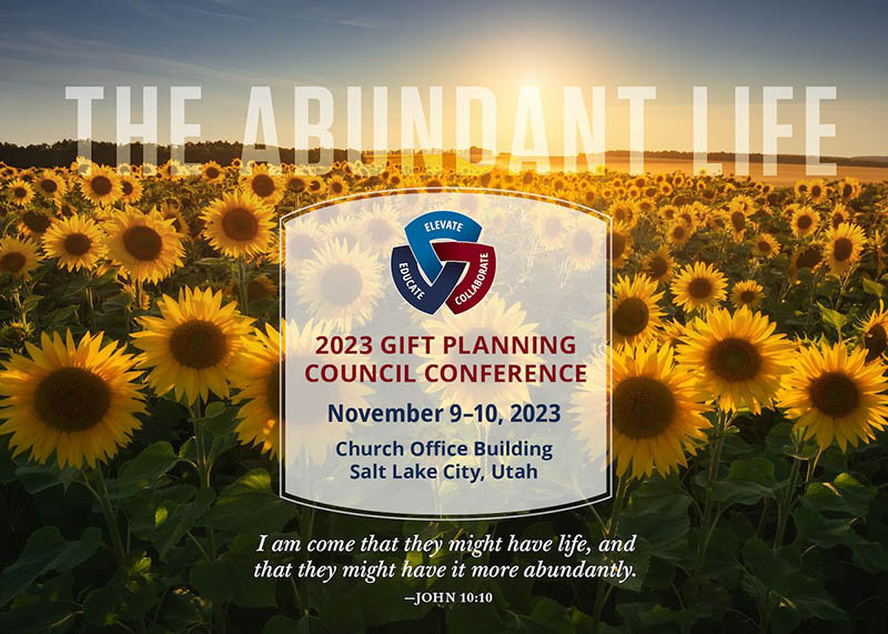 2023 Gift Planning Council Conference, November 9-10, 2023, Church Office Building, Salt Lake City, Utah